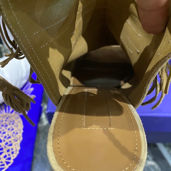 AQUAZZURA FIRENZE SO POCAHONTAS SANDAL CAPPUCCINO - Picture 8 of 10